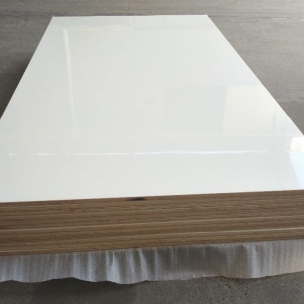 pure white high gloss acrylic faced plywood